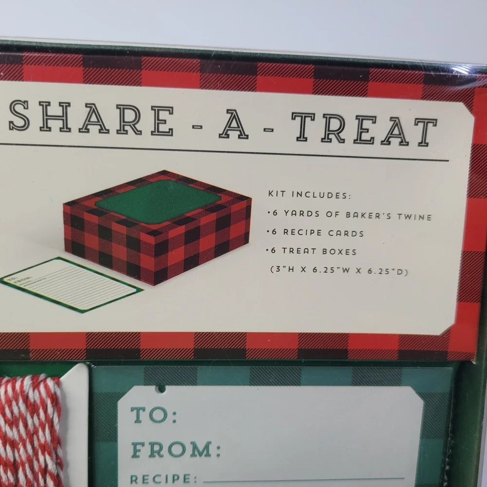 CR Gibson Old Stock Share-A-Treat Gift box Set - Twine, Recipe‎ Cards, Boxes NEW